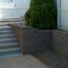 Retaining wall with Cornerstone Oak/Charcoal blend. Upper patio in a broom finish.
B&G Concrete,llc -Westminster, MD.-