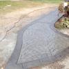 European fan style pattern with border. sidewalk and step landing.
B&G Concrete,LLC