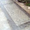 European fan style pattern with border. sidewalk and step landing.
B&G Concrete,LLC